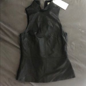 DKNY 100% leather Top